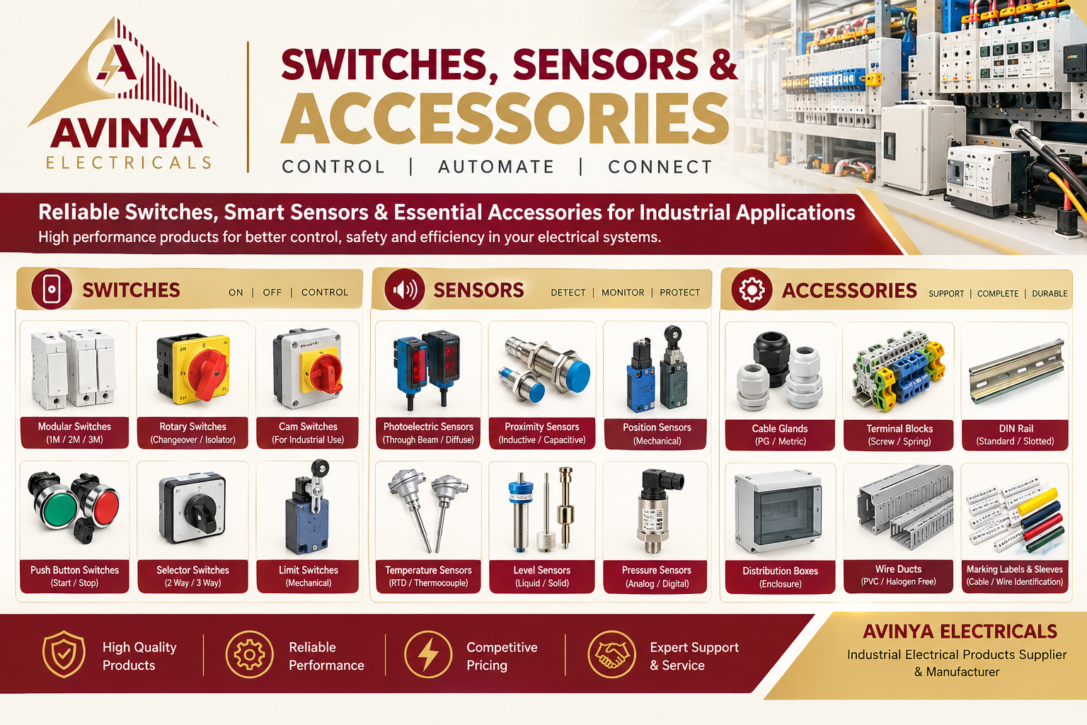 Switches, Sensors, and Accessories in Vadodara
